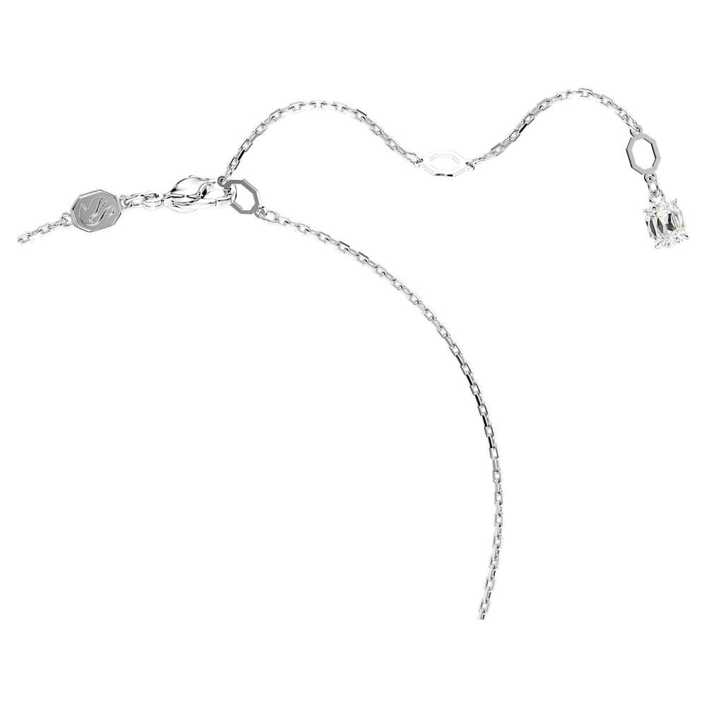 Dragon & Phoenix pendant, Dragon’s claw, White, Rhodium plated by SWAROVSKI