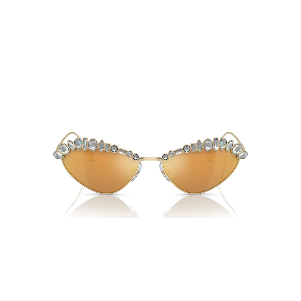 Sunglasses, Statement, Cat-eye shape, SK7009, Gold tone by SWAROVSKI