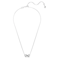 Hyperbola pendant, Pavé, Infinity, White, Rhodium plated by SWAROVSKI