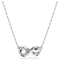 Hyperbola pendant, Pavé, Infinity, White, Rhodium plated by SWAROVSKI