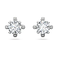 Galaxy stud earrings, Lab-grown diamonds 2.1 ct tw, Round shape, 14K white gold by SWAROVSKI