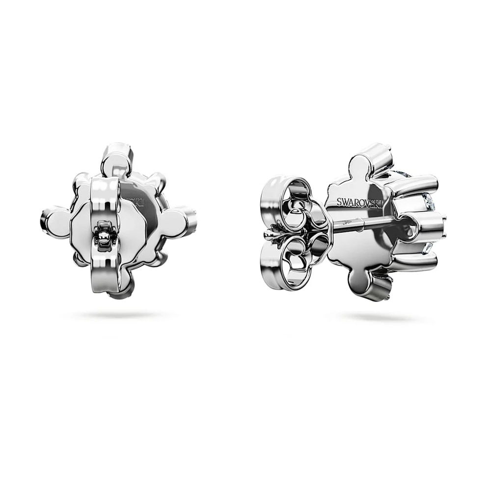 Galaxy stud earrings, Lab-grown diamonds 2.1 ct tw, Round shape, 14K white gold by SWAROVSKI