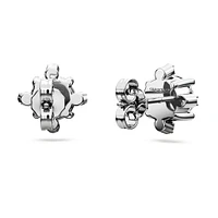 Galaxy stud earrings, Lab-grown diamonds 2.1 ct tw, Round shape, 14K white gold by SWAROVSKI
