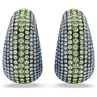 Sublima clip earrings, Round cut, Large, Multicoloured, Ruthenium plated by SWAROVSKI