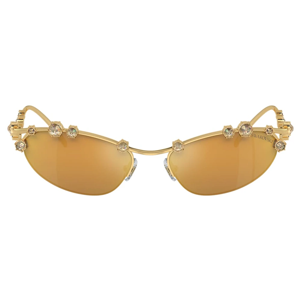 Sunglasses, Cat-Eye shape, SKU001, Gold tone by SWAROVSKI