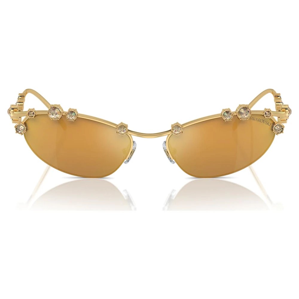 Sunglasses, Cat-Eye shape, SKU001, Gold tone by SWAROVSKI