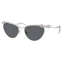 Sunglasses, Oval shape, SK7017, Silver Tone by SWAROVSKI