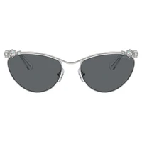 Sunglasses, Oval shape, SK7017, Silver Tone by SWAROVSKI