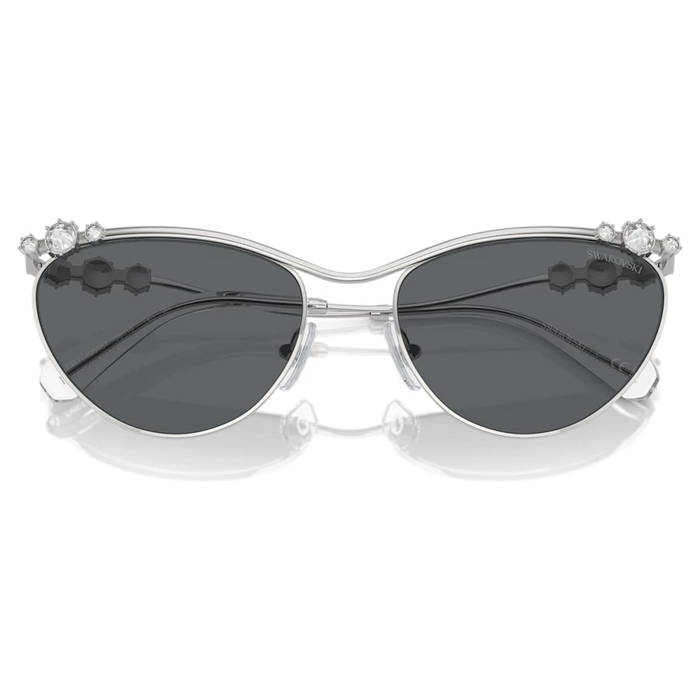 Sunglasses, Oval shape, SK7017, Silver Tone by SWAROVSKI