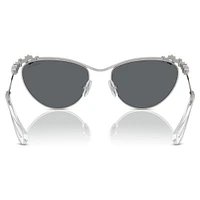 Sunglasses, Oval shape, SK7017, Silver Tone by SWAROVSKI