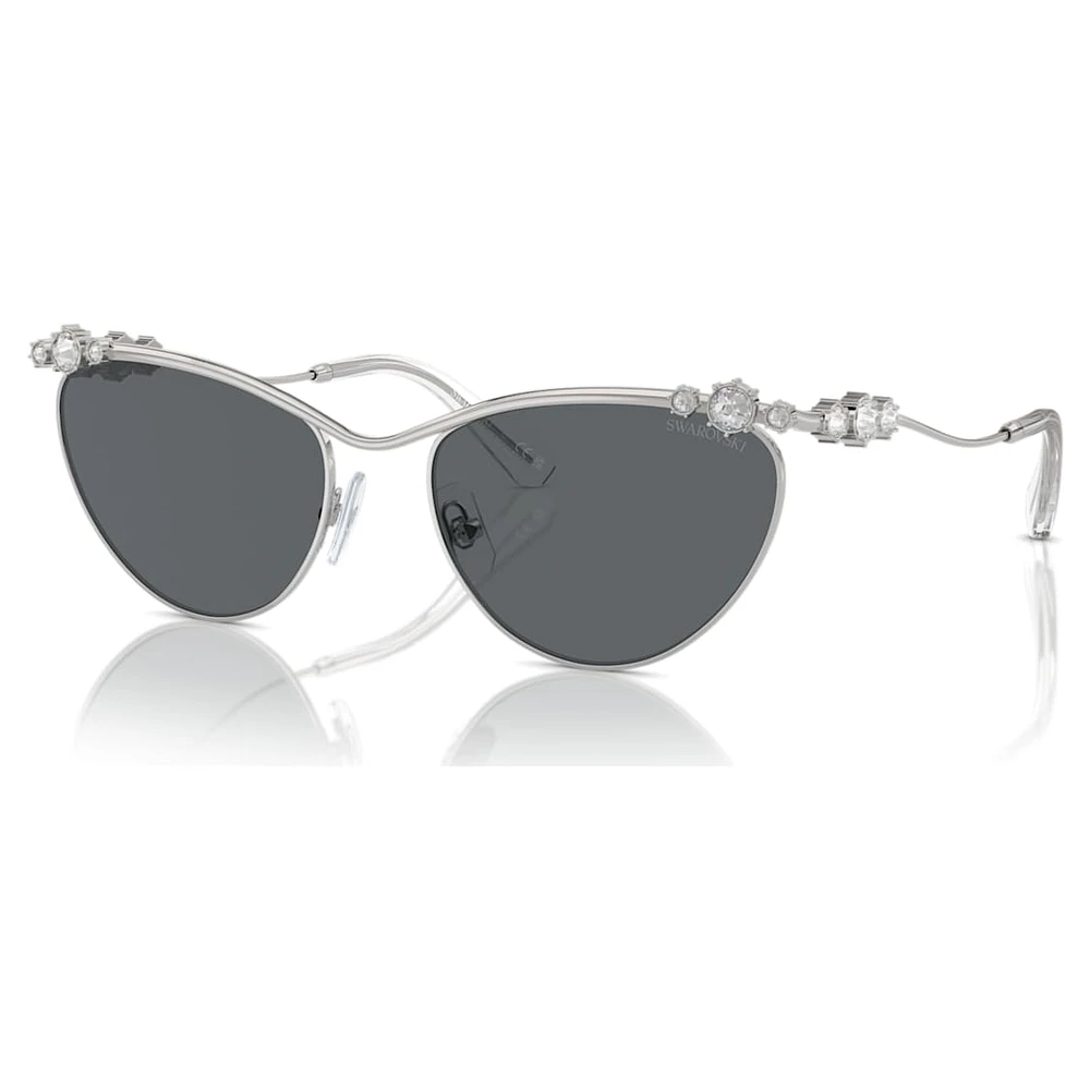 Sunglasses, Oval shape, SK7017, Silver Tone by SWAROVSKI