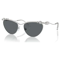 Sunglasses, Oval shape, SK7017, Silver Tone by SWAROVSKI