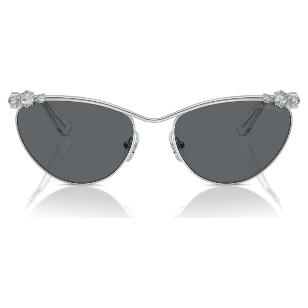 Sunglasses, Oval shape, SK7017, Silver Tone by SWAROVSKI