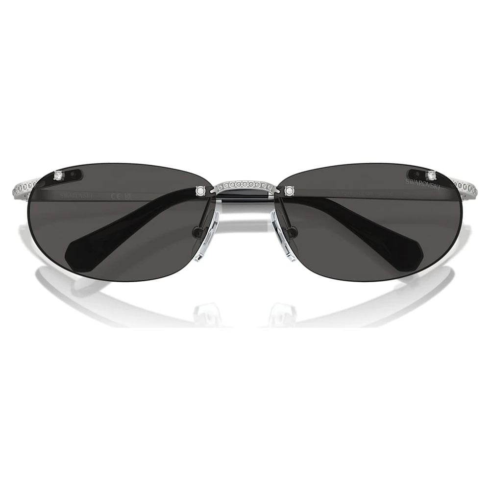 Sunglasses, Oval shape, Black by SWAROVSKI