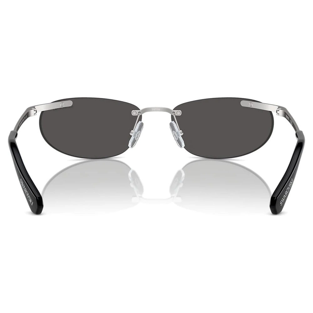 Sunglasses, Oval shape, Black by SWAROVSKI