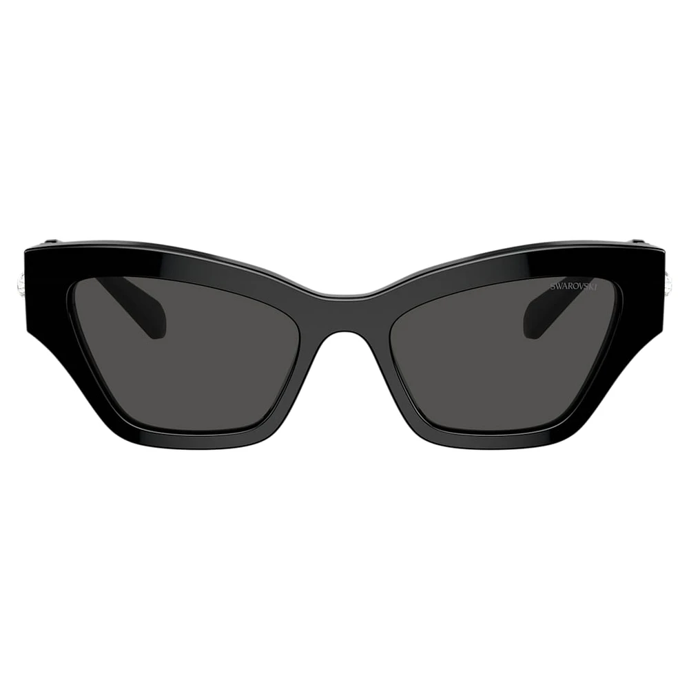 Sunglasses, Cat-Eye shape, Black by SWAROVSKI