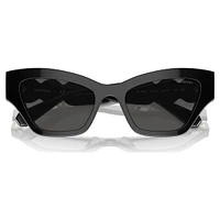 Sunglasses, Cat-Eye shape, Black by SWAROVSKI