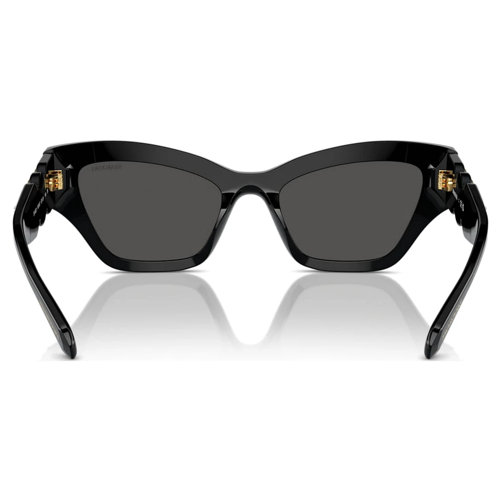 Sunglasses, Cat-Eye shape, Black by SWAROVSKI