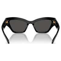 Sunglasses, Cat-Eye shape, Black by SWAROVSKI