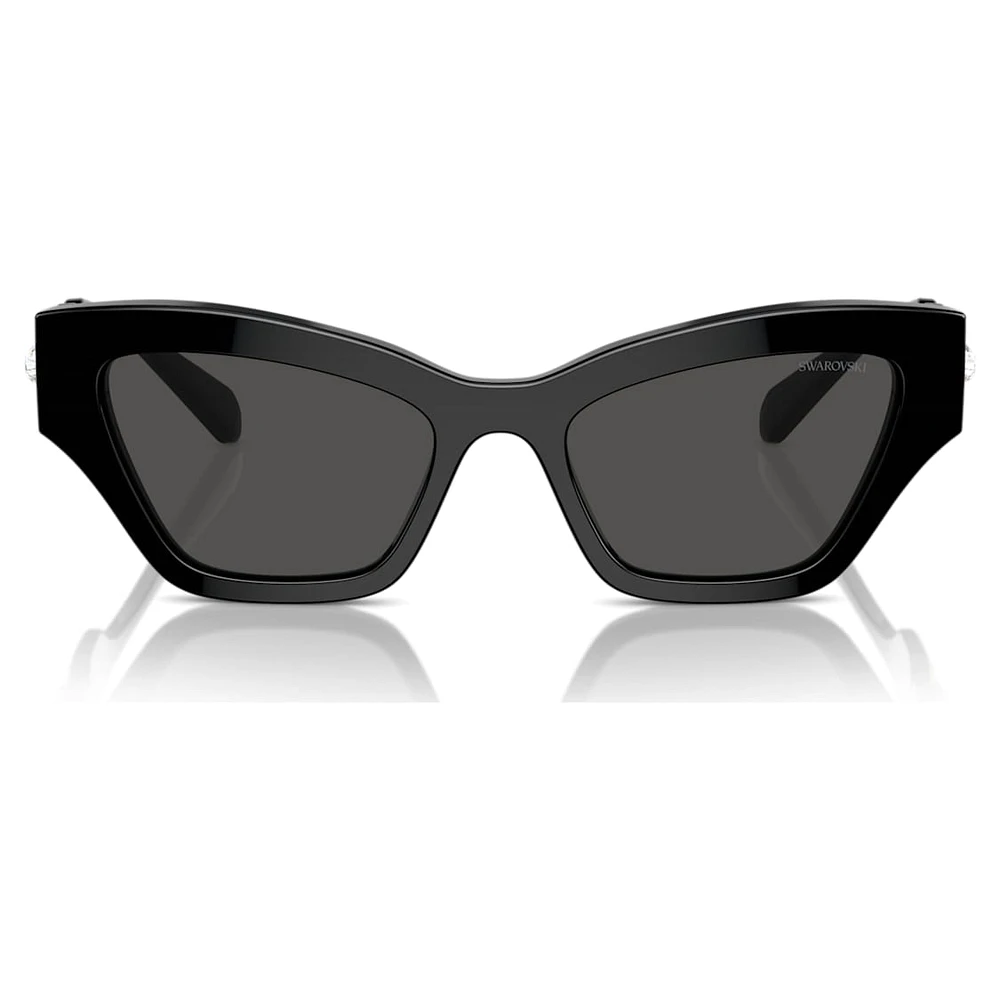 Sunglasses, Cat-Eye shape, Black by SWAROVSKI