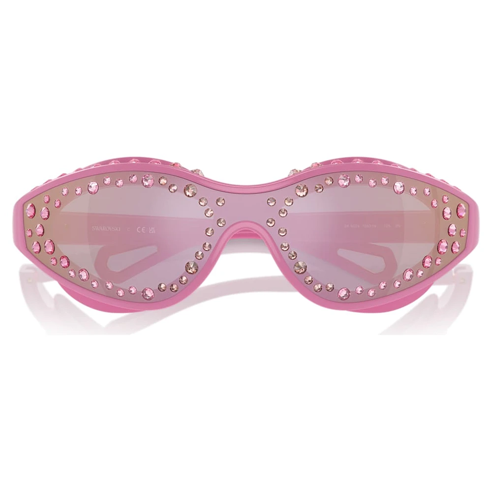 Sunglasses, Swimming shape, Pink by SWAROVSKI