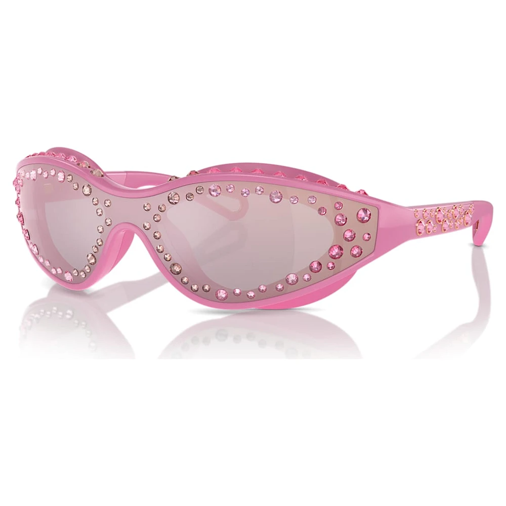 Sunglasses, Swimming shape, Pink by SWAROVSKI