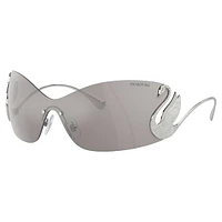 Sunglasses, Mask, Swan, SK7020, Silver Tone by SWAROVSKI