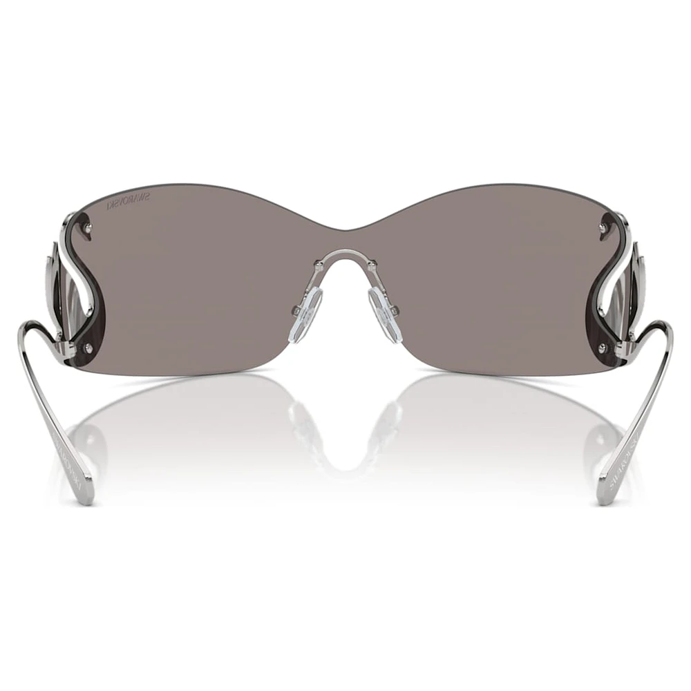 Sunglasses, Mask, Swan, SK7020, Silver Tone by SWAROVSKI