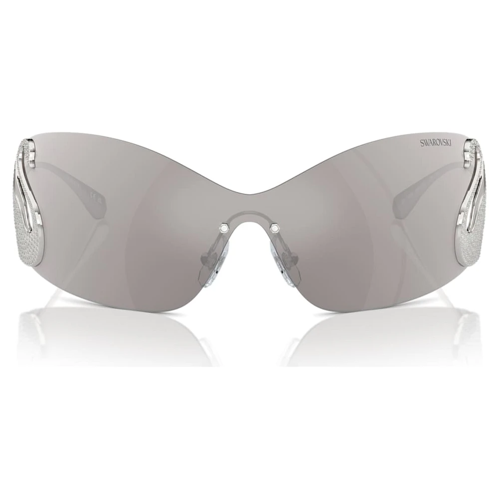 Sunglasses, Mask, Swan, SK7020, Silver Tone by SWAROVSKI