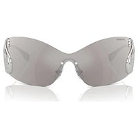 Sunglasses, Mask, Swan, SK7020, Silver Tone by SWAROVSKI