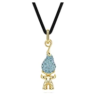 Good Luck Trolls pendant, Troll, Blue, Gold-tone plated by SWAROVSKI