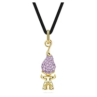 Good Luck Trolls pendant, Troll, Purple, Gold-tone plated by SWAROVSKI