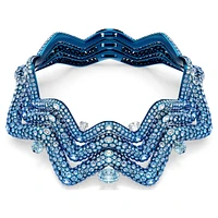 Sublima choker, Statement, Mixed cuts, Blue, Blue finish by SWAROVSKI