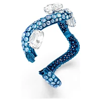 Sublima bangle, Mixed cuts, Blue, Blue finish by SWAROVSKI
