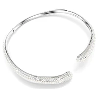 Sublima necklace, Crystal pearl, Round cut, White, Rhodium plated by SWAROVSKI