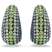 Sublima clip earrings, Round cut, Medium, Multicoloured, Ruthenium plated by SWAROVSKI