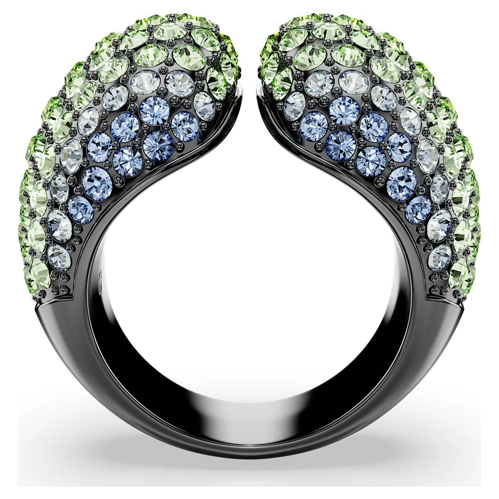 Sublima cocktail ring, Round cut, Multicoloured, Ruthenium plated by SWAROVSKI