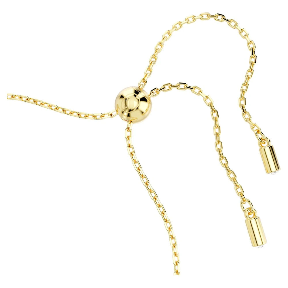 Symbolica bracelet, Crystal pearl, Clover, evil eye and horseshoe, Blue, Gold-tone plated by SWAROVSKI