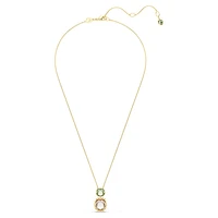 Chroma pendant, Cushion cut, Multicolored, Gold-tone plated by SWAROVSKI