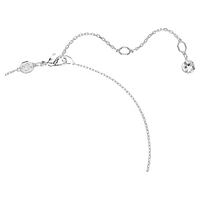 Dextera Y pendant, Round cut, Sphere and cube, White, Rhodium plated by SWAROVSKI