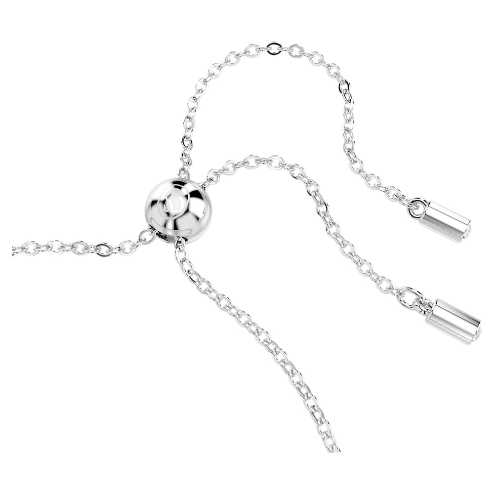 Matrix Tennis bracelet, Mixed cuts, Blue, Rhodium plated by SWAROVSKI