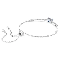 Matrix Tennis bracelet, Mixed cuts, Blue, Rhodium plated by SWAROVSKI