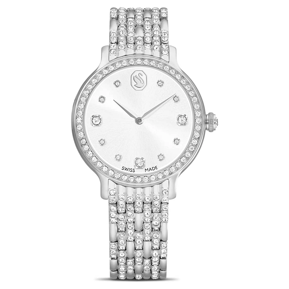 Imber watch, Swiss Made, Metal bracelet, Silver Tone, Stainless steel by SWAROVSKI