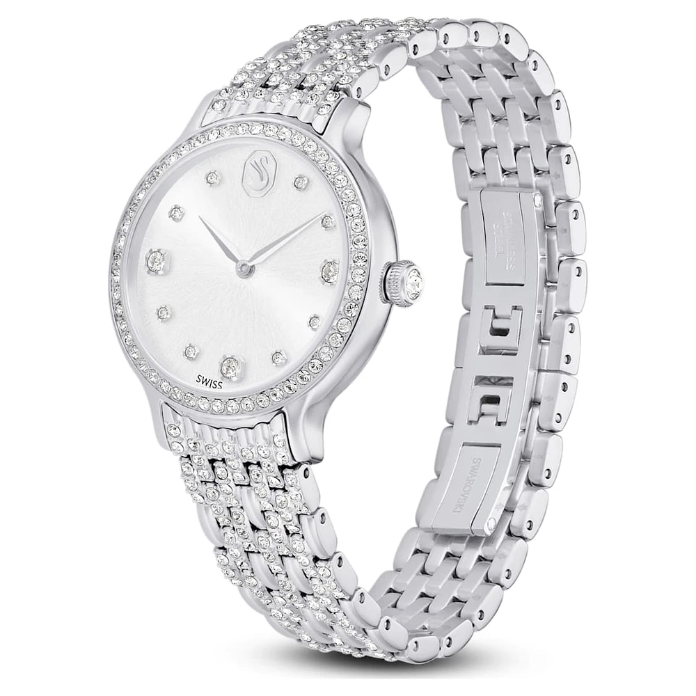 Imber watch, Swiss Made, Metal bracelet, Silver Tone, Stainless steel by SWAROVSKI