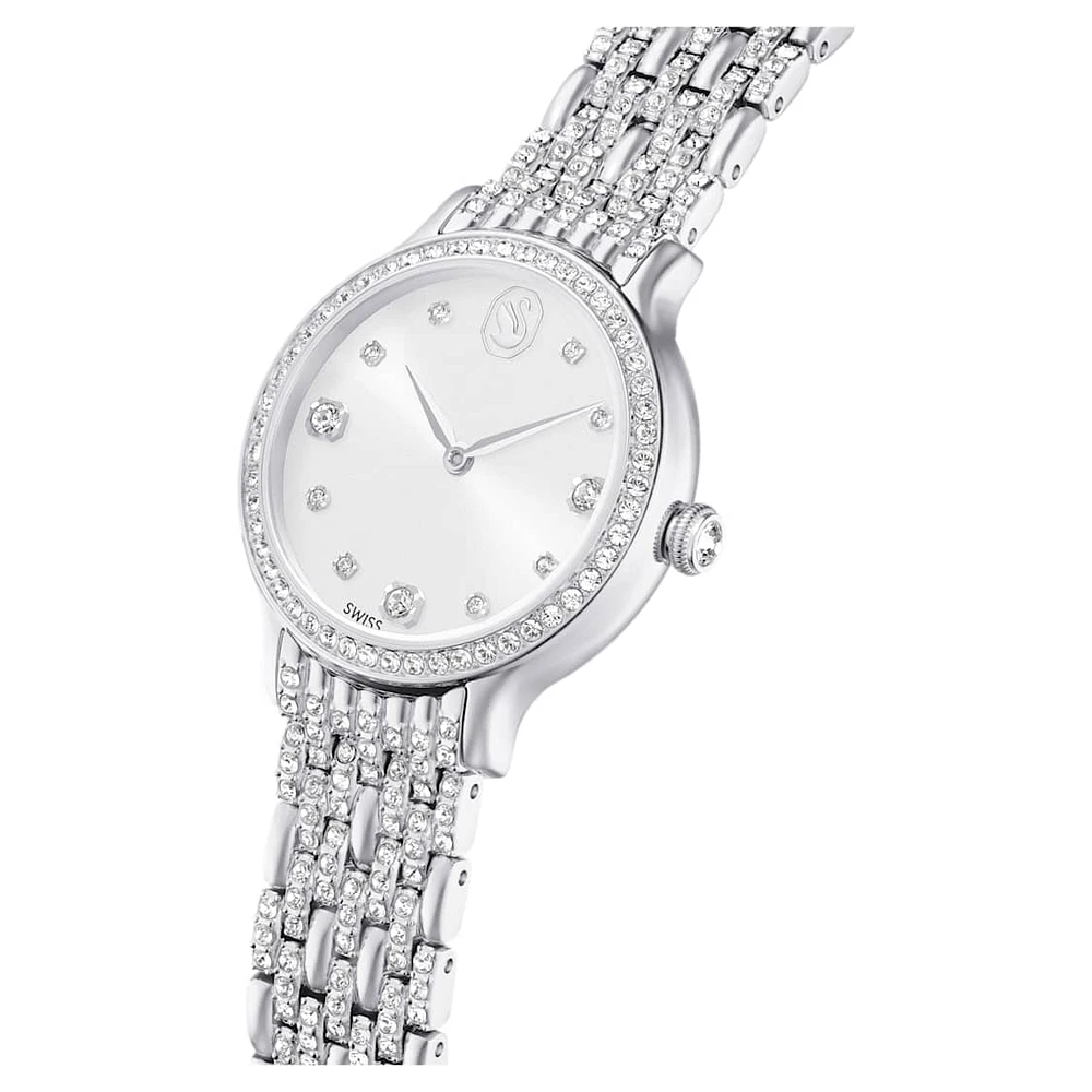 Imber watch, Swiss Made, Metal bracelet, Silver Tone, Stainless steel by SWAROVSKI