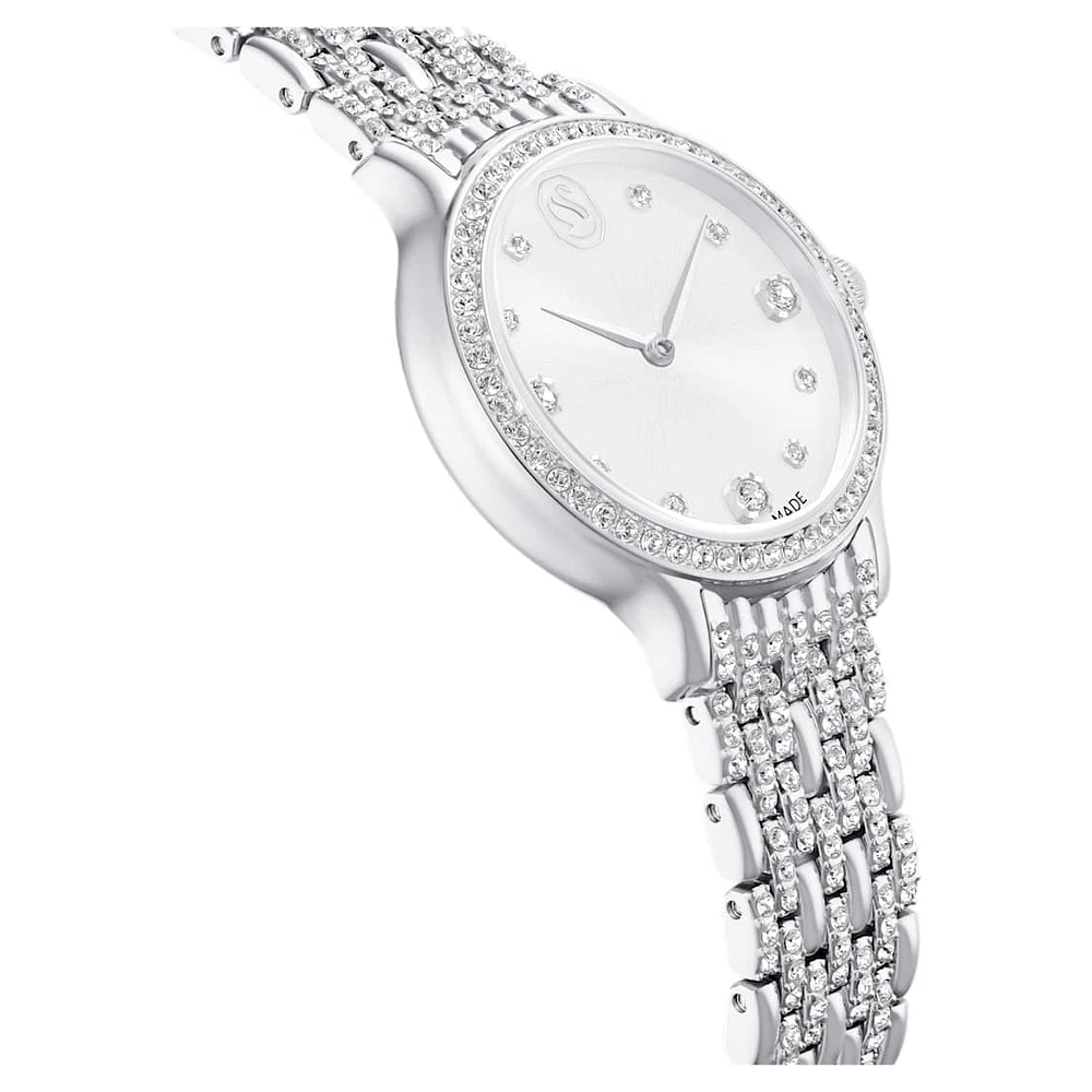 Imber watch, Swiss Made, Metal bracelet, Silver Tone, Stainless steel by SWAROVSKI