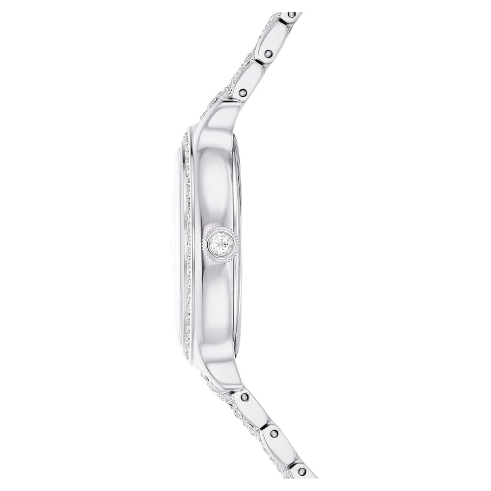 Imber watch, Swiss Made, Metal bracelet, Silver Tone, Stainless steel by SWAROVSKI