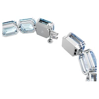 Millenia bracelet, Octagon cut, Color gradient, Blue, Rhodium plated by SWAROVSKI