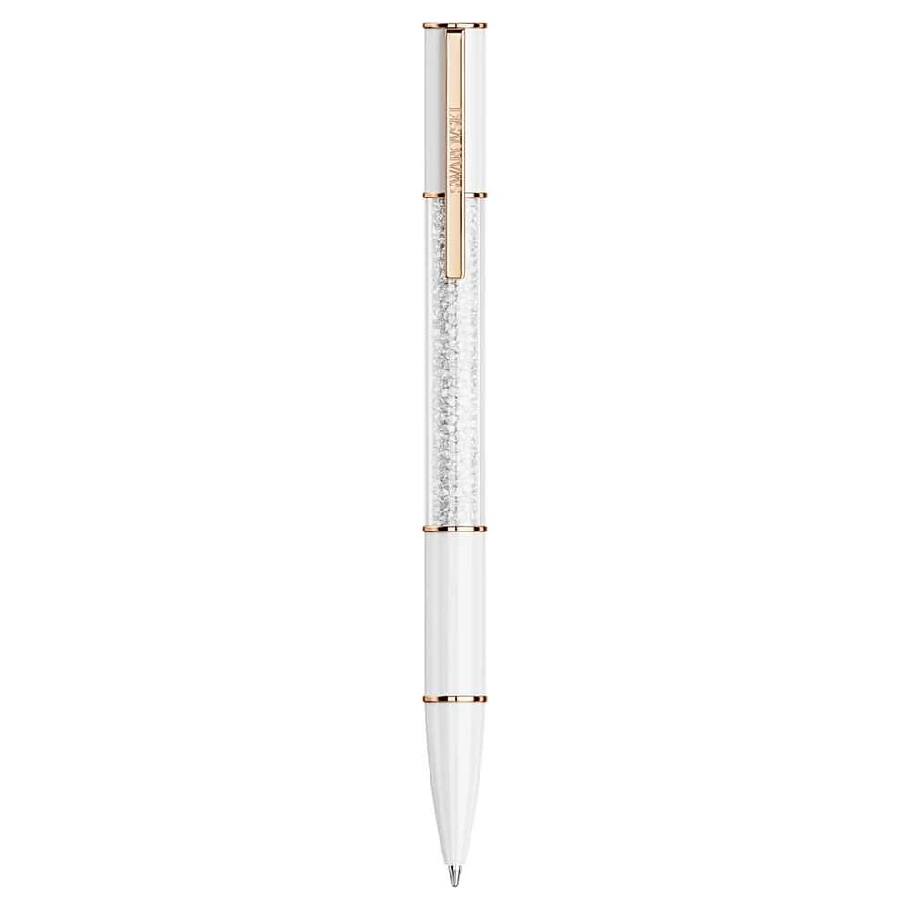 Crystalline Lustre ballpoint pen, White, Rose gold-tone plated by SWAROVSKI
