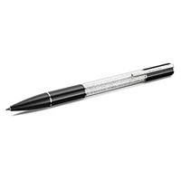 Crystalline ballpoint pen, Black, Rhodium plated by SWAROVSKI